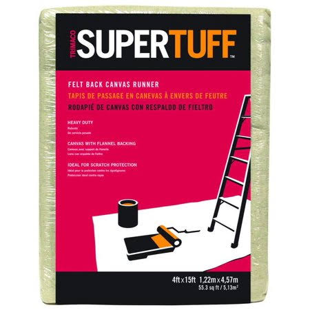 Trimaco FB6 SuperTuff 4 Foot X15 Foot Felt Back Dropcloth