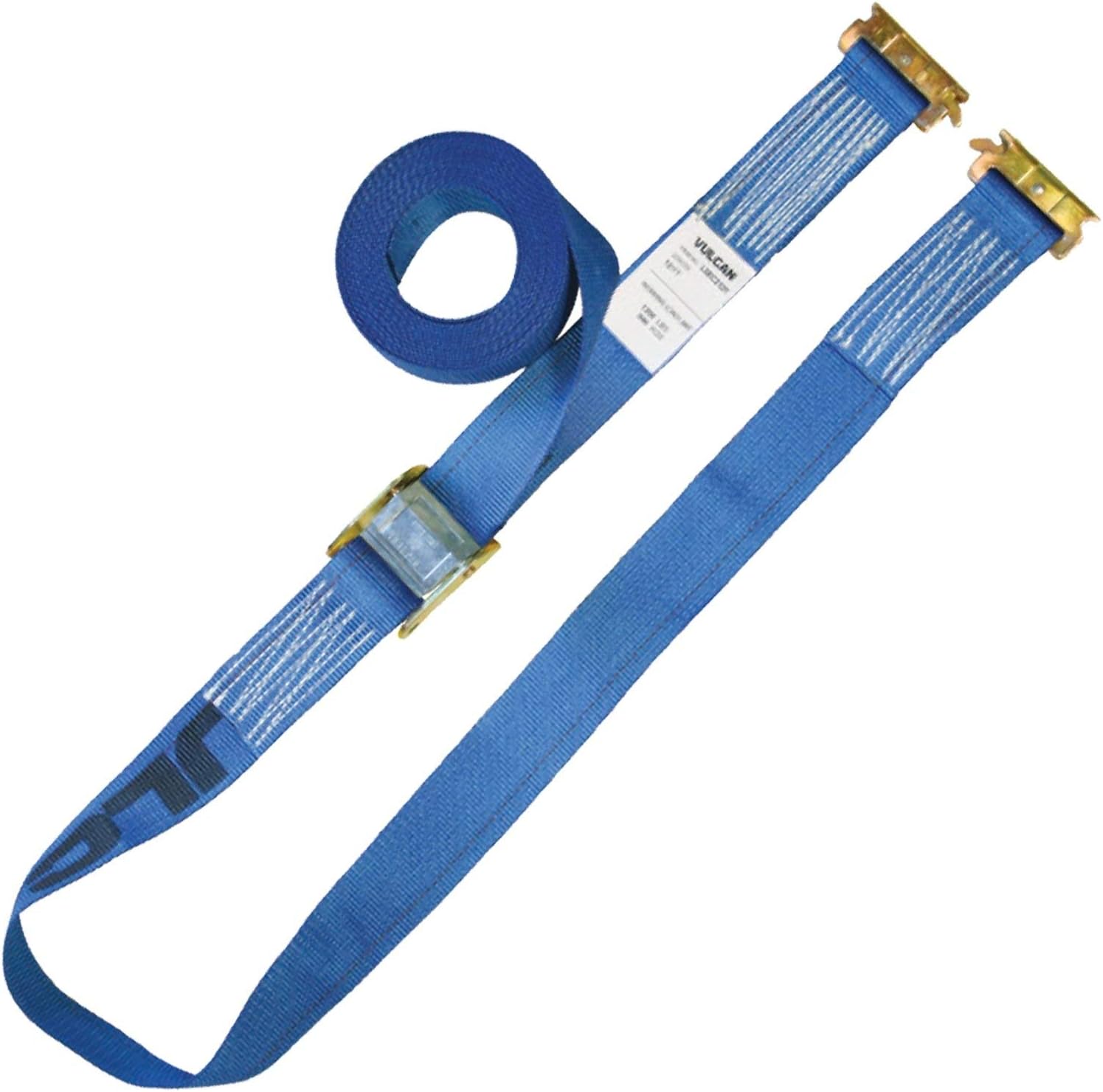 VULCAN Logistic Strap for E Track, Cam Buckle - 20 Foot, 6 Pack - Blue - 833 Pound Safe Working Load Pack of 2