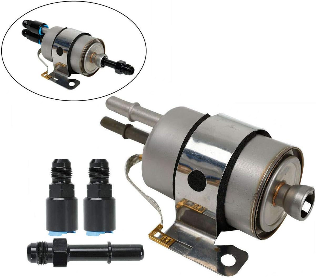 SUPERFASTRACING Fuel Pressure Regulator 58 PSI /Filter EFI Swap LS w/ 6AN fittings Kit For C5 Corvette