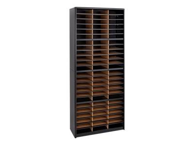 Safco Value Literature Organizer - Sorter - fiberboard, steel - black