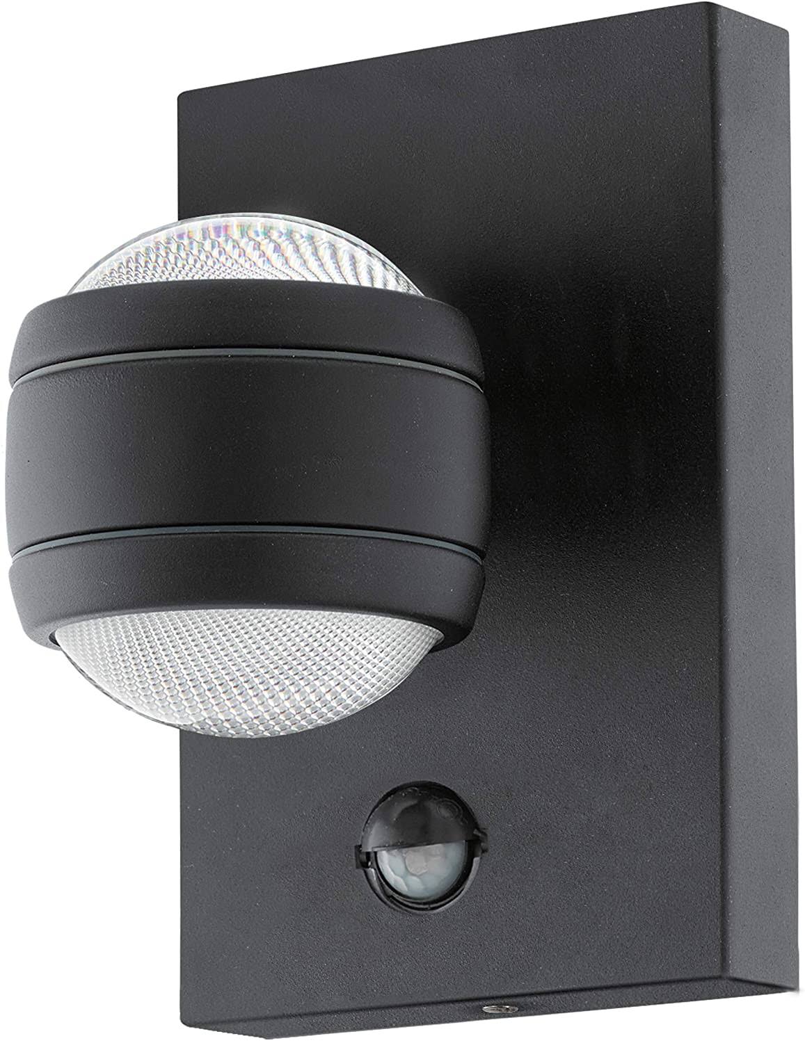 Eglo Outdoor Wall Lights, Zinc-Plated Steel, Black, 13 x 14 x 19.5 cm