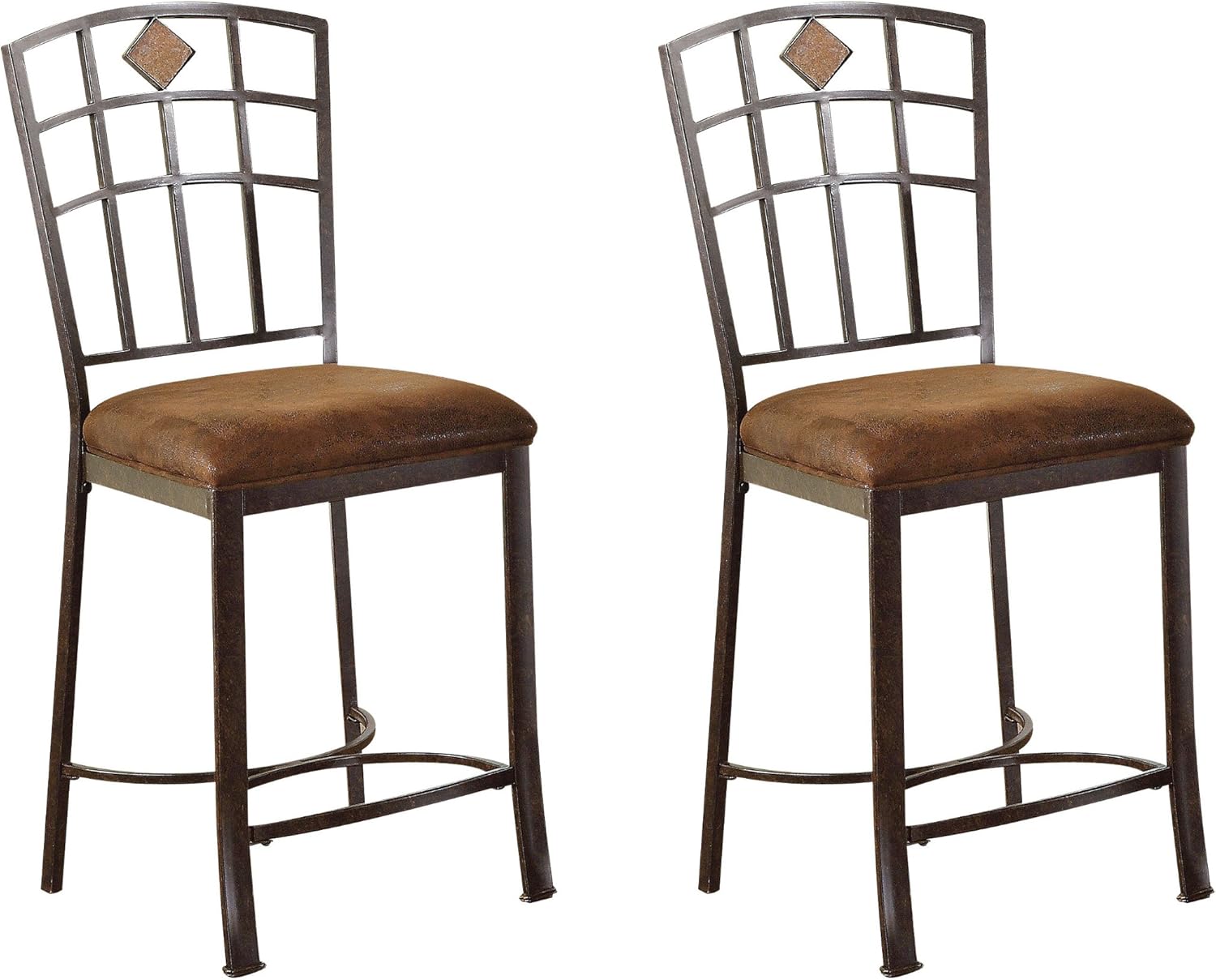 ACME 96062 Set of 2 Tavio Counter Chair, 24-Inch