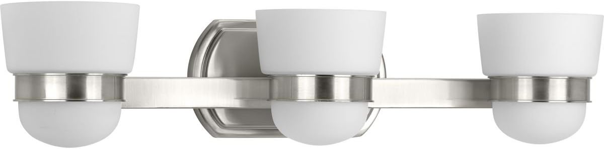 Progress Lighting P300078-009 Index Three-Light Bath, Brushed Nickel Pack of 2