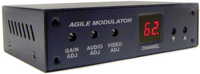 Universal Composite A/V to RF Coax Agile Modulator for NTSC PAL B/G/D/K/I/A Pack of 2