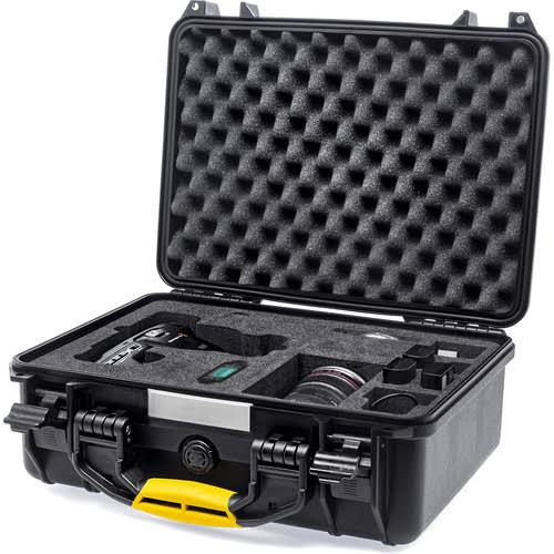 HPRC 2400 Hard Case for Blackmagic Pocket 6K Camera, Black with Yellow Handle PKT6-2400-01
