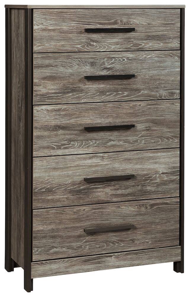 Signature Design by Ashley Cazenfeld Black u0026 Gray Five Drawer Chest