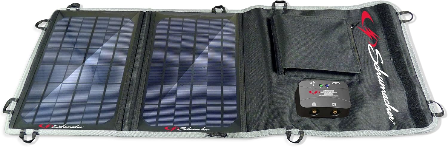 Schumacher SP-200 Solar Battery Charger and Maintainer - 2.4 Watt, 12V - For Cars, Boats, Motorcycles, Snowmobiles, Trucks