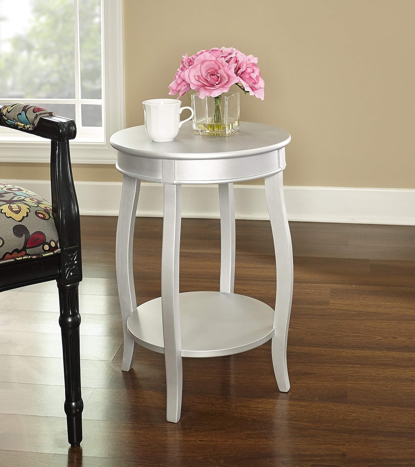 Powell Furniture Powell Round Shelf, Yellow Table Pack of 2