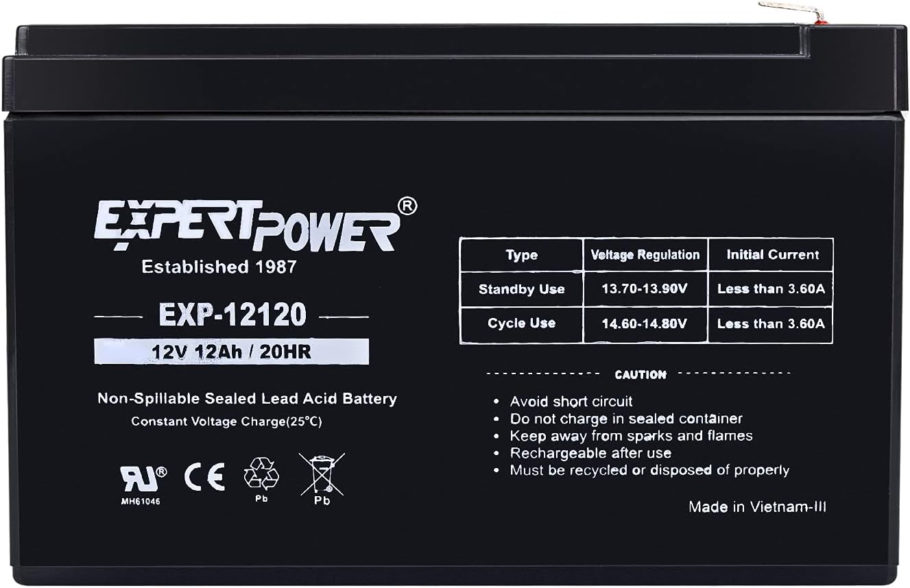 ExpertPower 12V 12AH Battery Replaces APC UPS Computer Back Up Power - 12 Pack