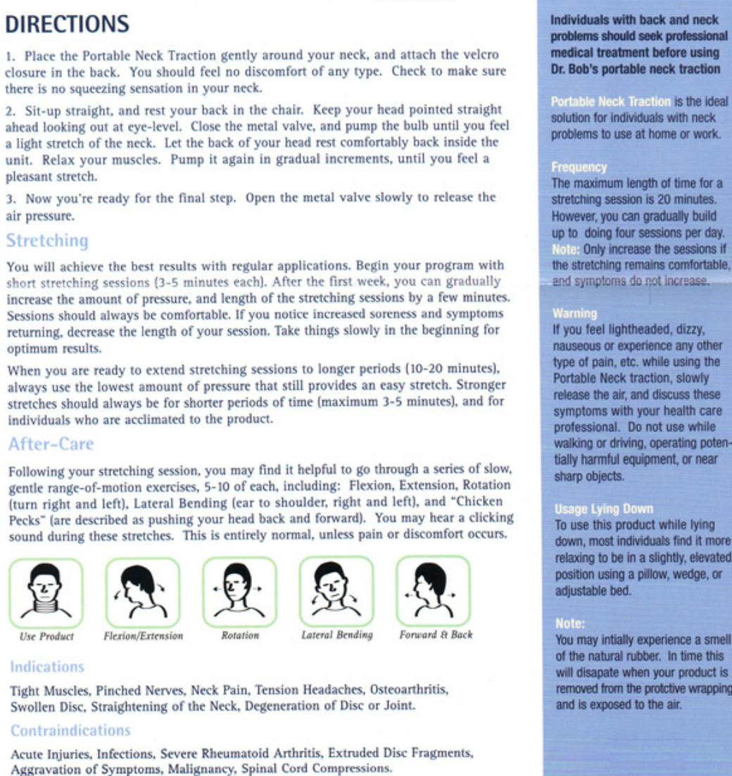 Dr. Bob&s Portable Neck Traction - Small