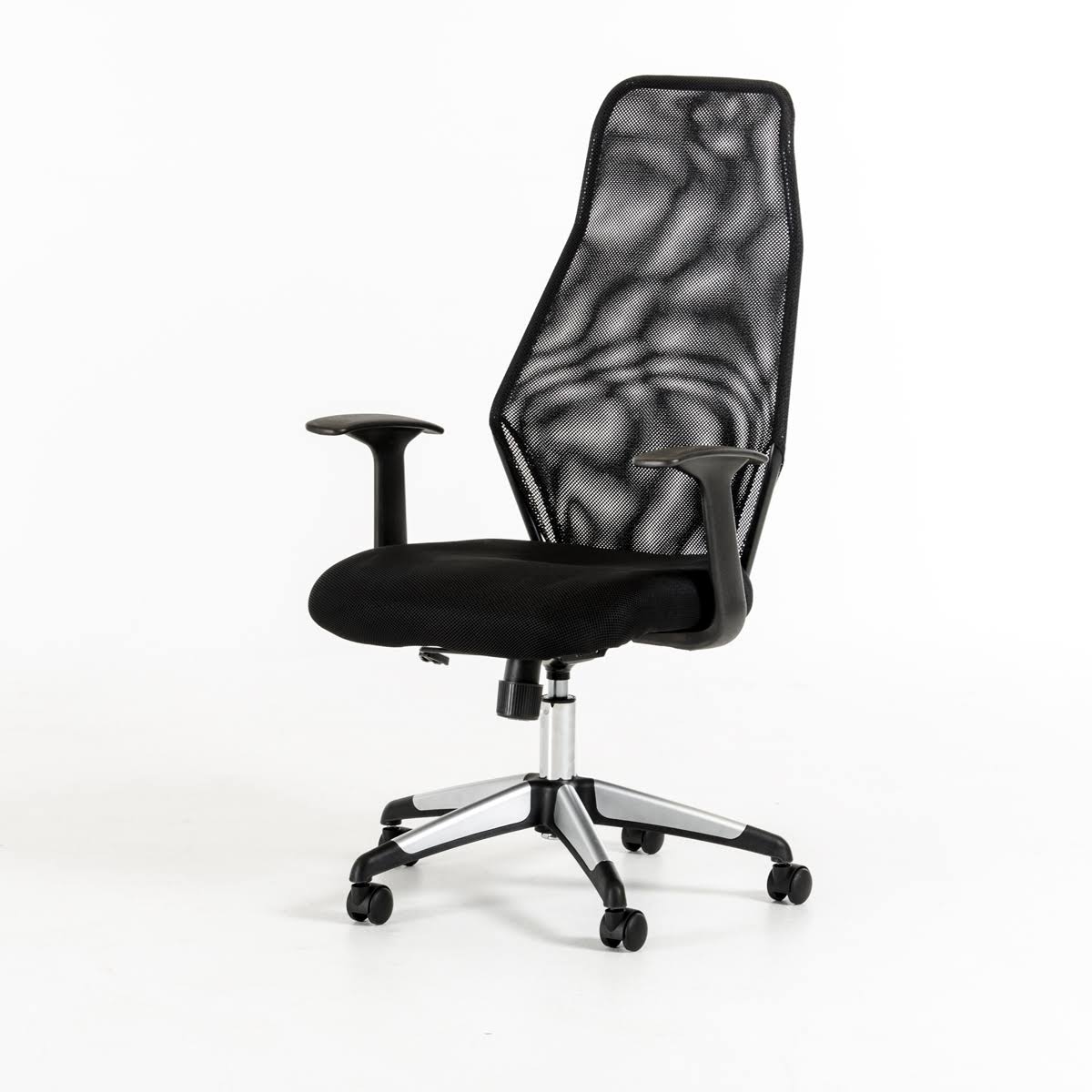 48x22 Black Plastic and Steel Office Chair