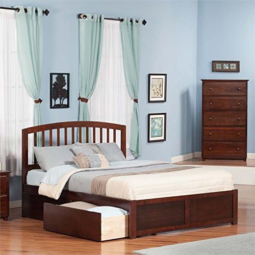 Leo & Lacey Urban King Storage Platform Bed in Walnut