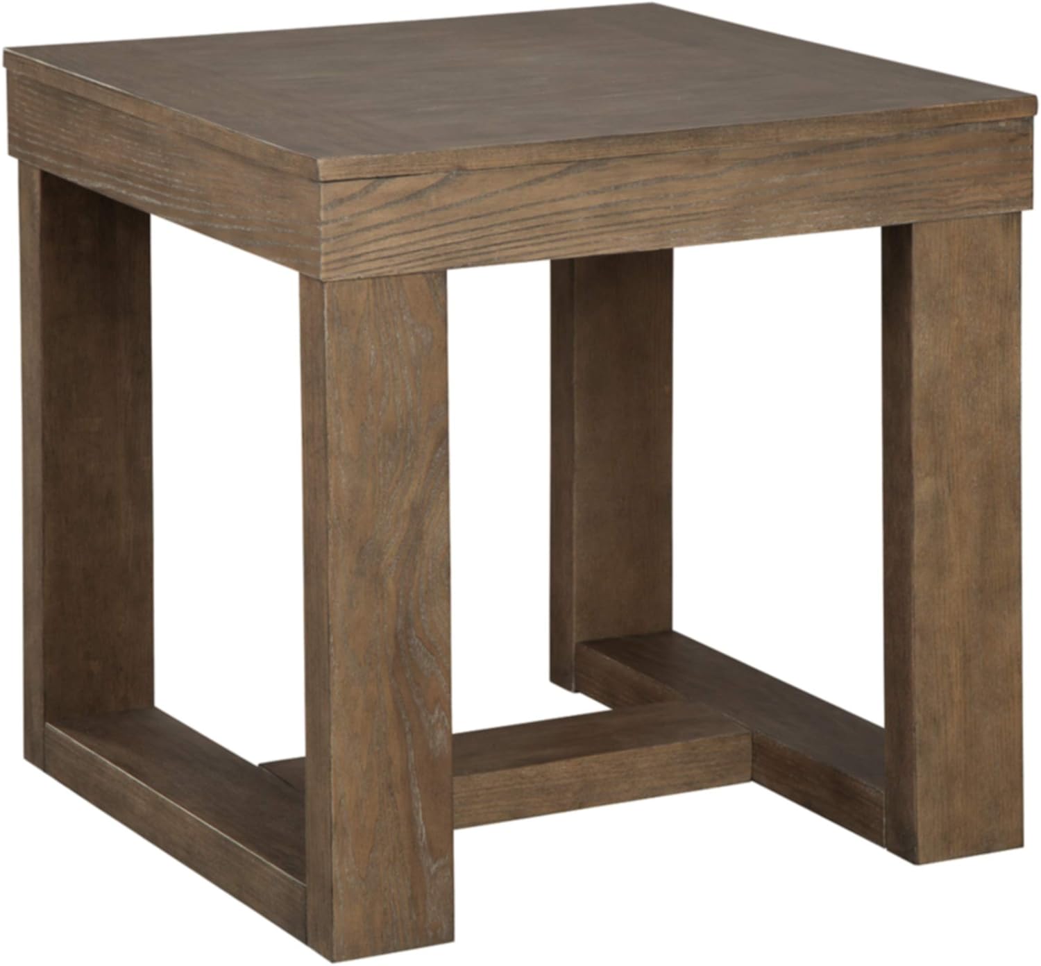 Signature Design by Ashley Watson Modern Spacious Square End Table, Dark Brown