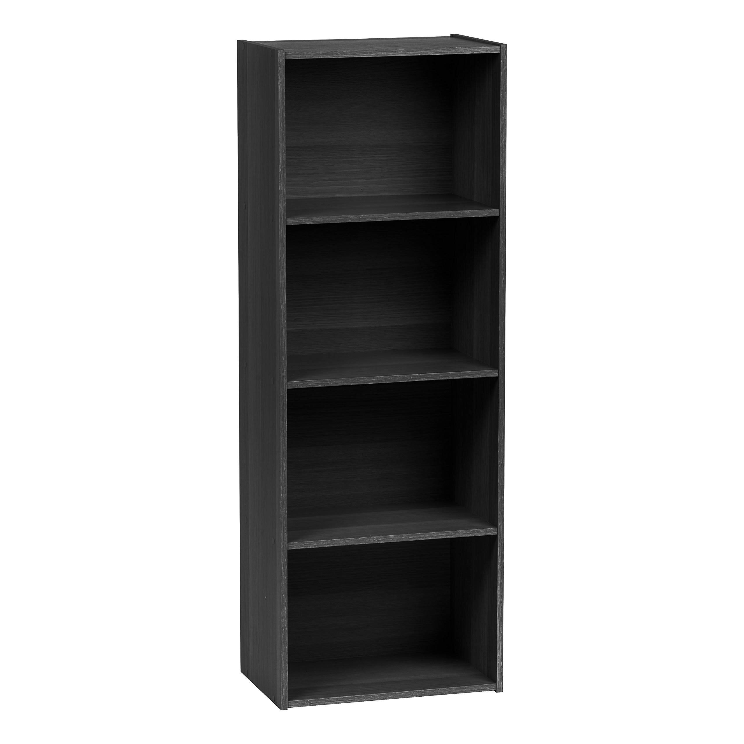 Iris 4-Tier Wood Storage Shelf, Black