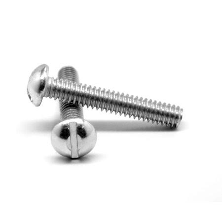 1/2-13 x 3 Coarse Thread Machine Screw Slotted Round Head Stainless Steel 18-8 Pk 100