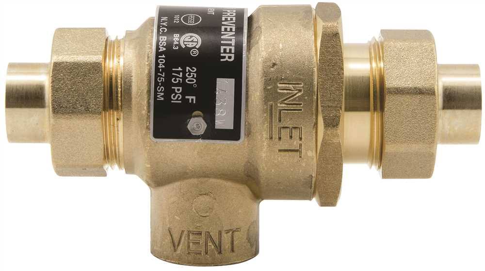 Watts Bronze Backflow Preventer, 1/2 in. Sweat Union