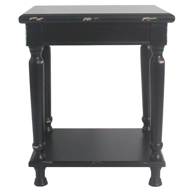 Urbanest Reynolds Accent End Table, 22 inch Tall, Black