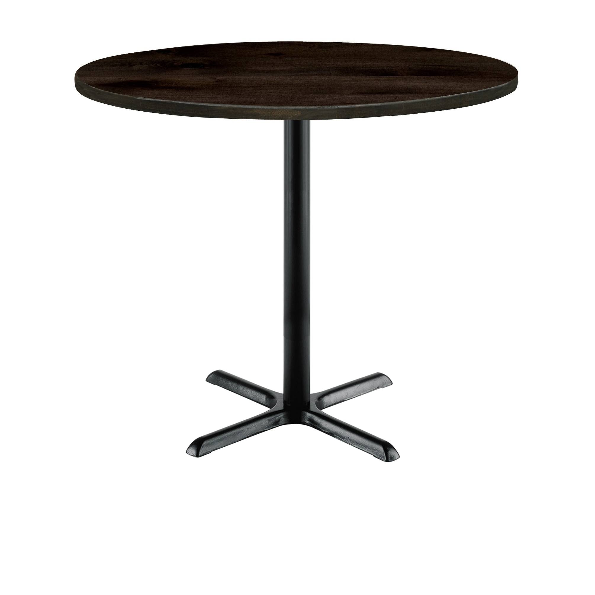 KFI Urban Loft 30 inch Round Top Table, Espresso, Black x Base