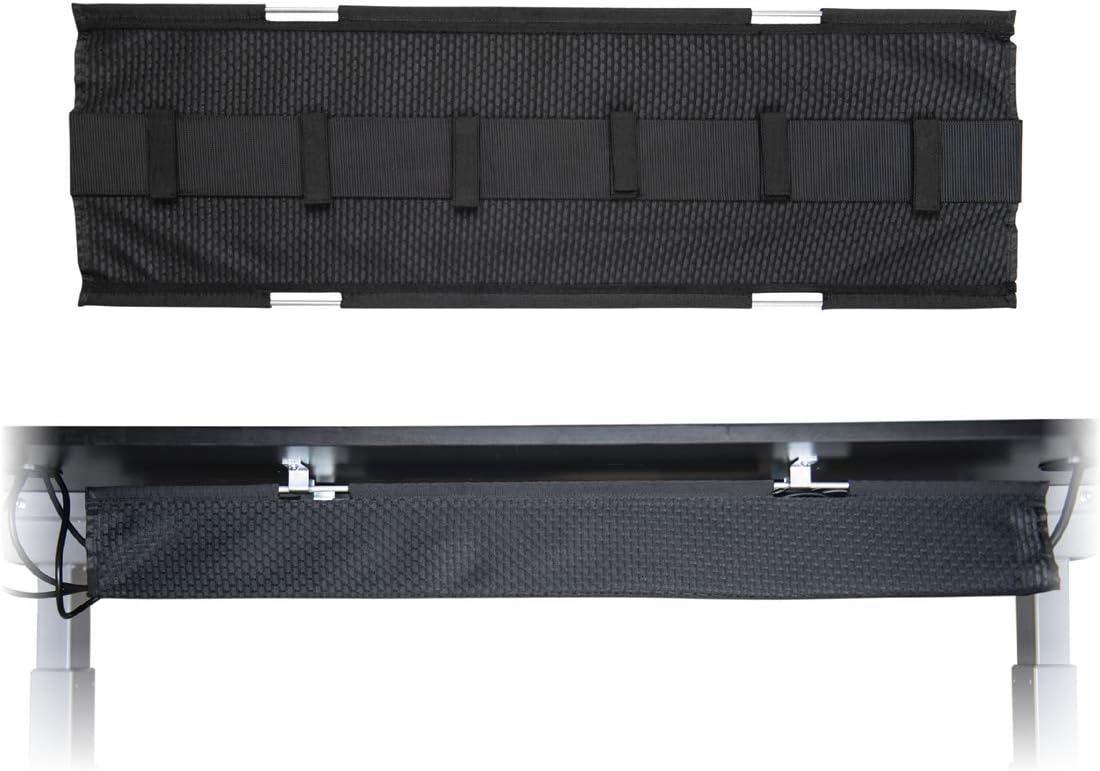 Uprite Ergo Mesh Cable Manager, Ergonomic Cord Organizer for Height Adjustable Desks (Gray) Pack of 2