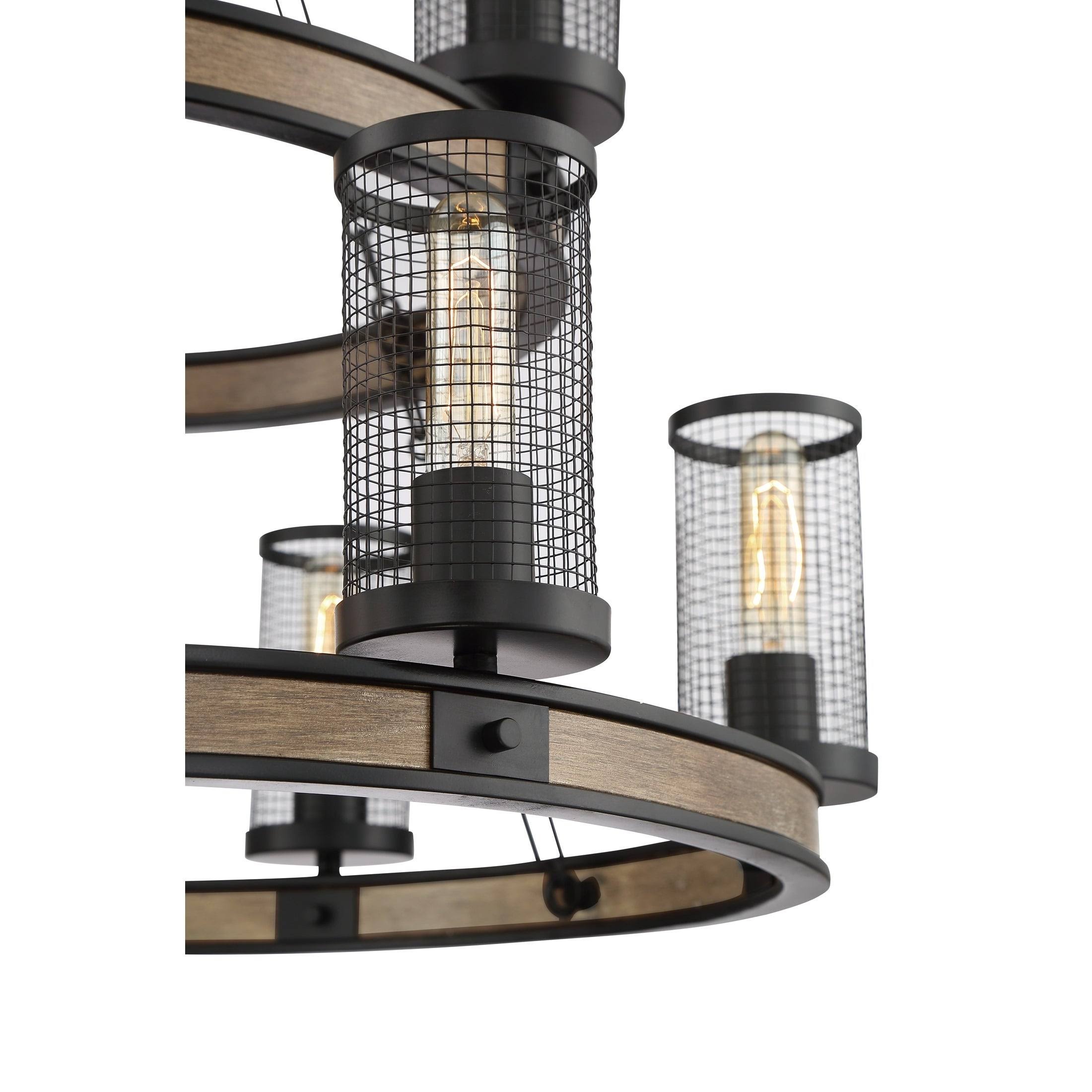 Quoizel 9 Light Mccrady Chandelier Matte Black