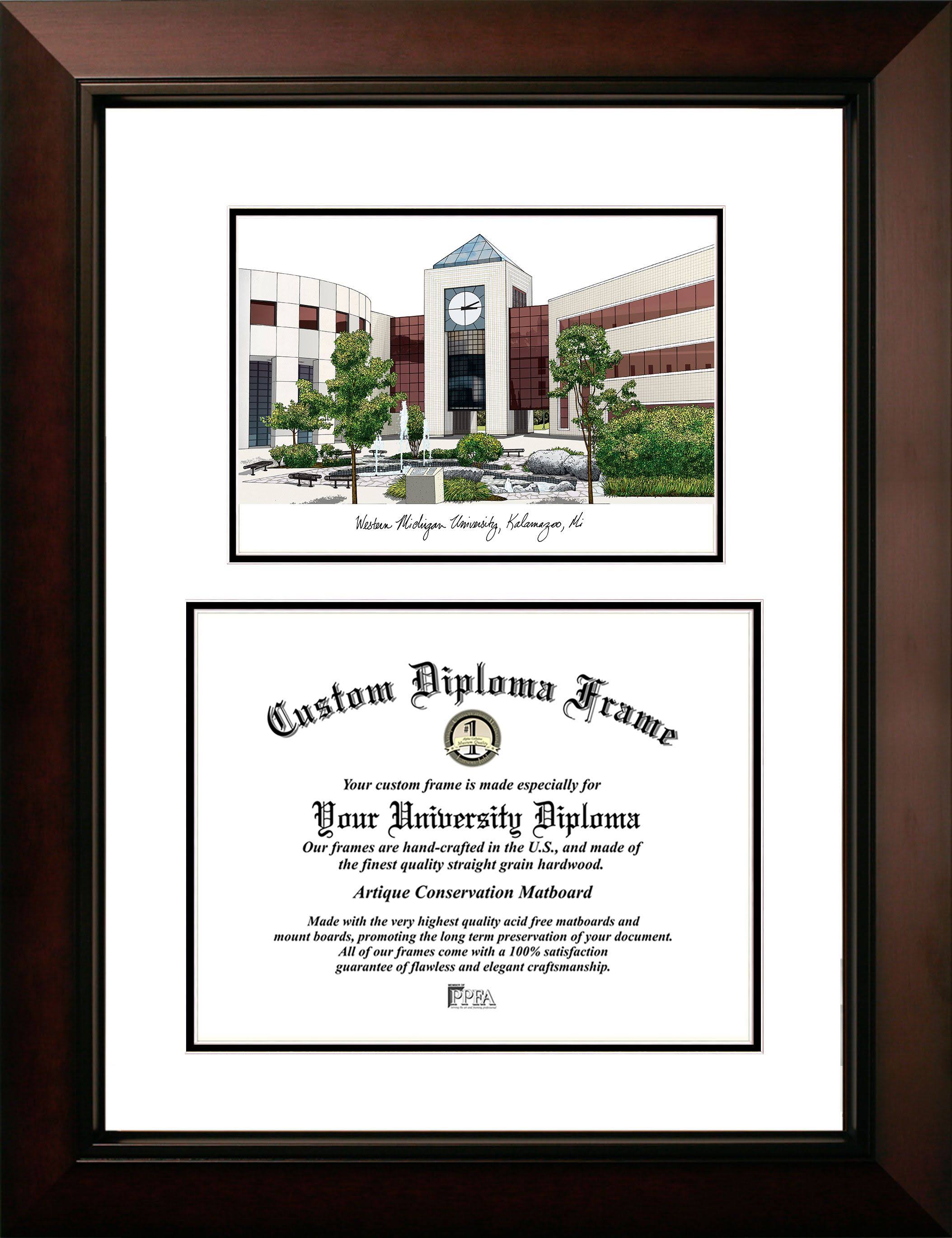 Campus Images MI981LV-1411 11 x 14 in. Western Michigan University Legacy Scholar Diploma Satin Frame