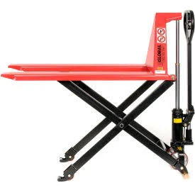 Global Industrial JL6810 Manual High-Lift Skid Jack Truck 2200 lb. Capacity 27 x 45 Forks