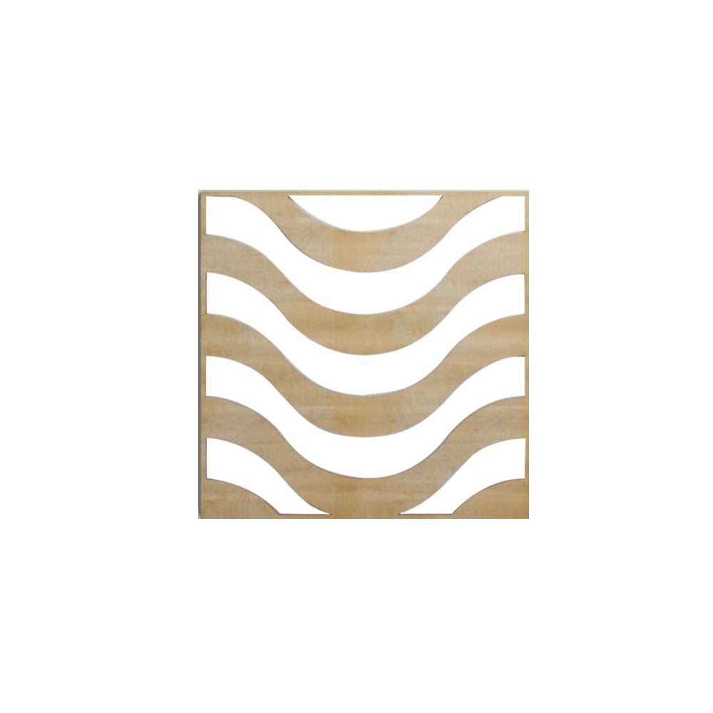 Ekena Millwork 7-3/8 in. x 7-3/8 in. x 1/4 in. Hickory Extra Small Parker Decorative Fretwork Wood Wall Panels (10-Pack)