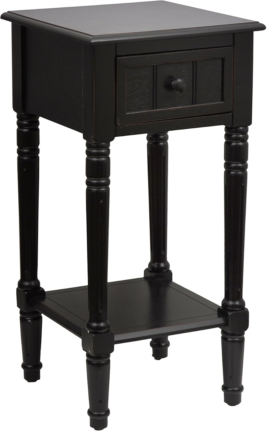 Décor Therapy Simplify Accent Table with Drawer, Antique White & Therapy Simplify Oval Accent Table, Antique White