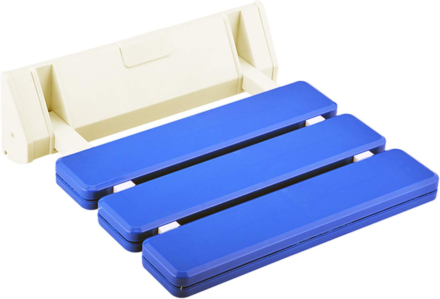 Makidar Folding Shower Seat Bathroom Drop-Leaf Wall Stool (Blue) Pack of 2