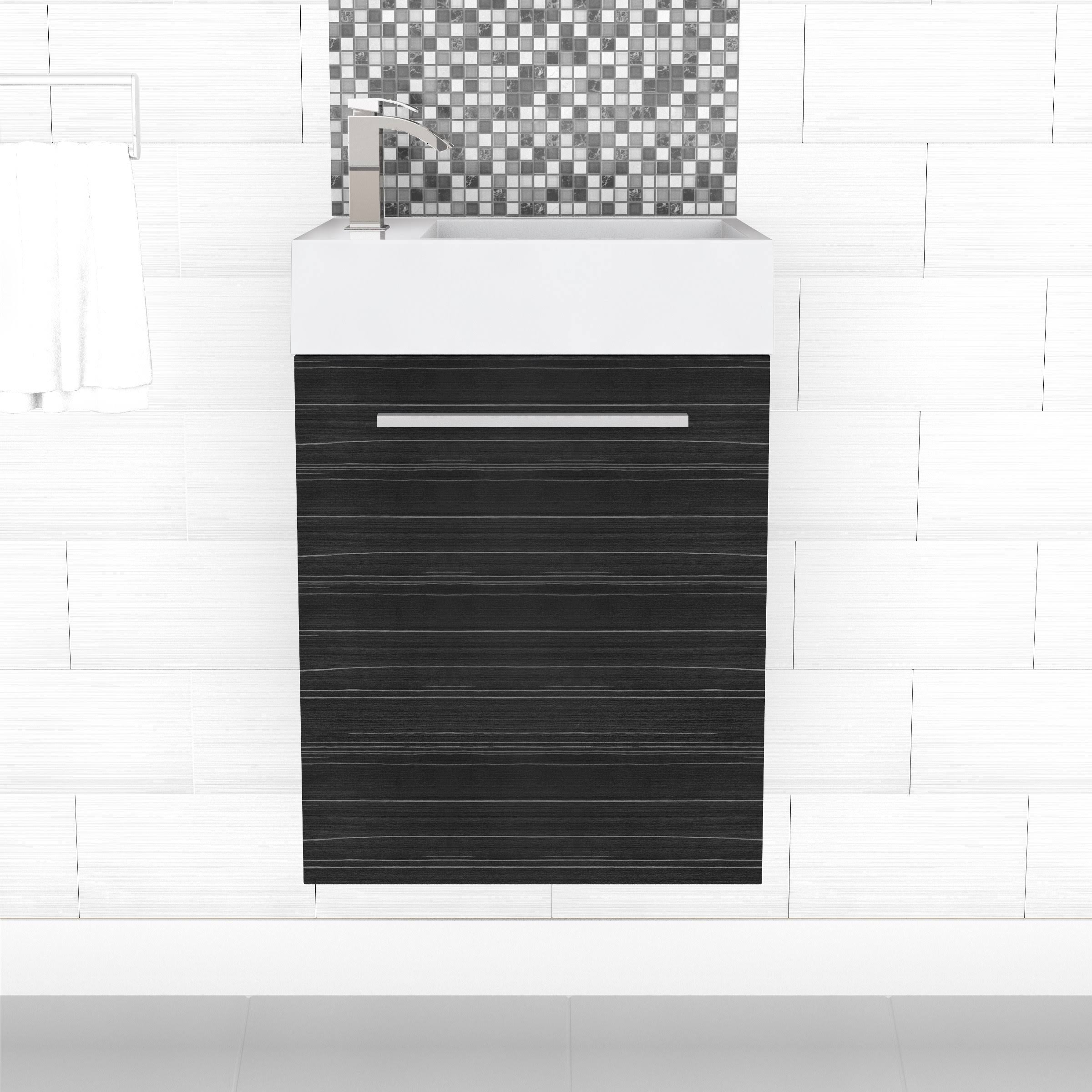 Cutler Kitchen u0026 Bath 18 in. Space Saver Bathroom Vanity, Gray