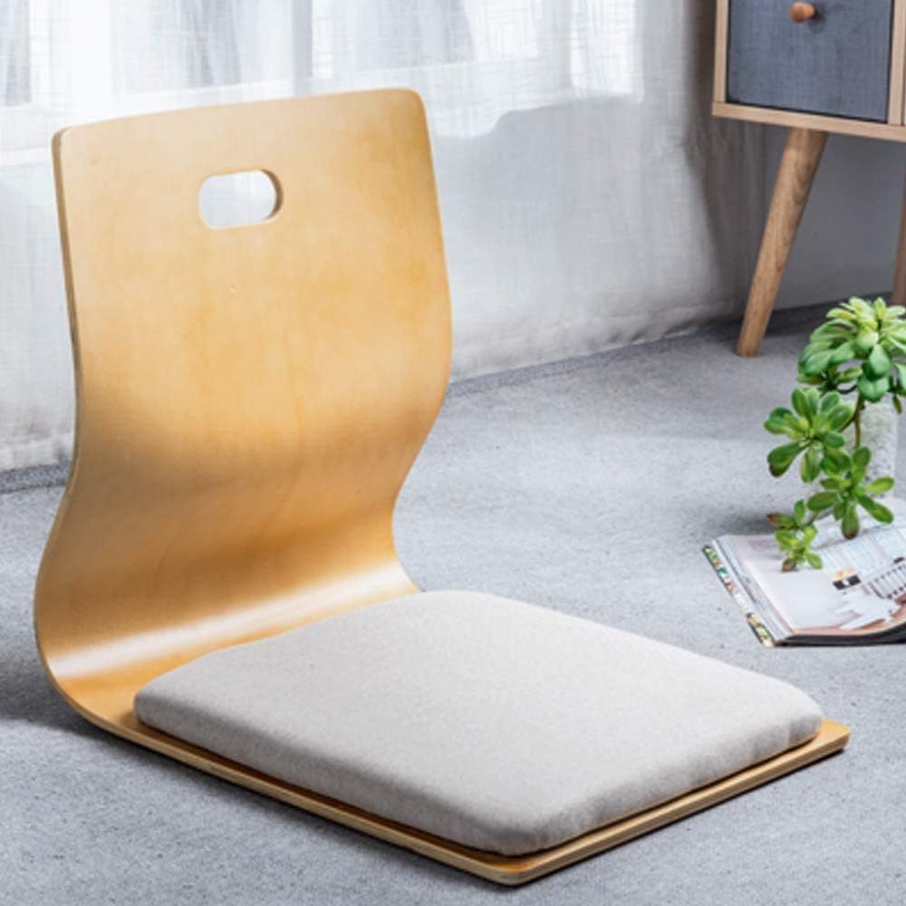 Game Chairs,Living Room Chair Japanese Legless Chair Bay Window Backrest Chair Lazy Chair Cushion,Living Room Floor Chair Lazy Sofa Game Meditation Floor Seating Floor Chairs with Back Support (Beige)