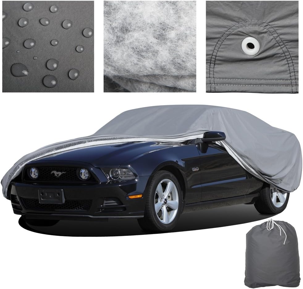 OxGord Executive Storm-Proof Car Cover - Water Resistant 7 Layers -Developed for Any All Conditions - Ready-Fit Semi Glove Fit - Fits up to 204 Inches Pack of 2