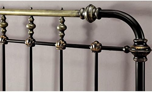 BOWERY HILL King Metal Spindle Bed in Black