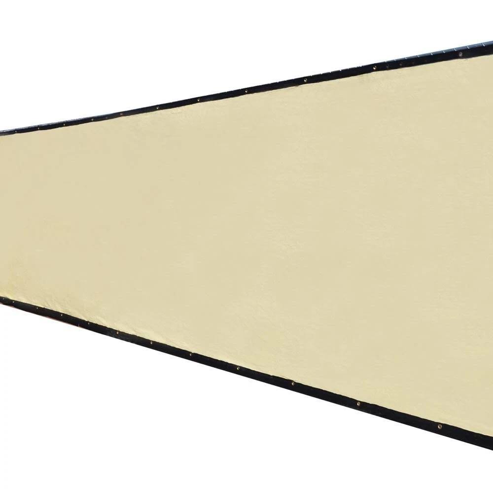 Fence4ever 58 in. x 50 ft. Beige Privacy Fence Screen Plastic Netting Mesh Fabric Cover Wit