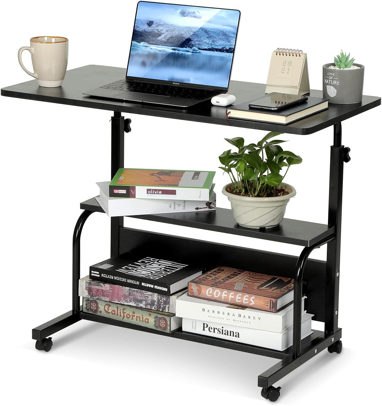 Laptop Desk Adjustable Desk Small Standing Desk Home Office Desks for Small Spaces Portable Desk Table for Bedrooms, 31.5