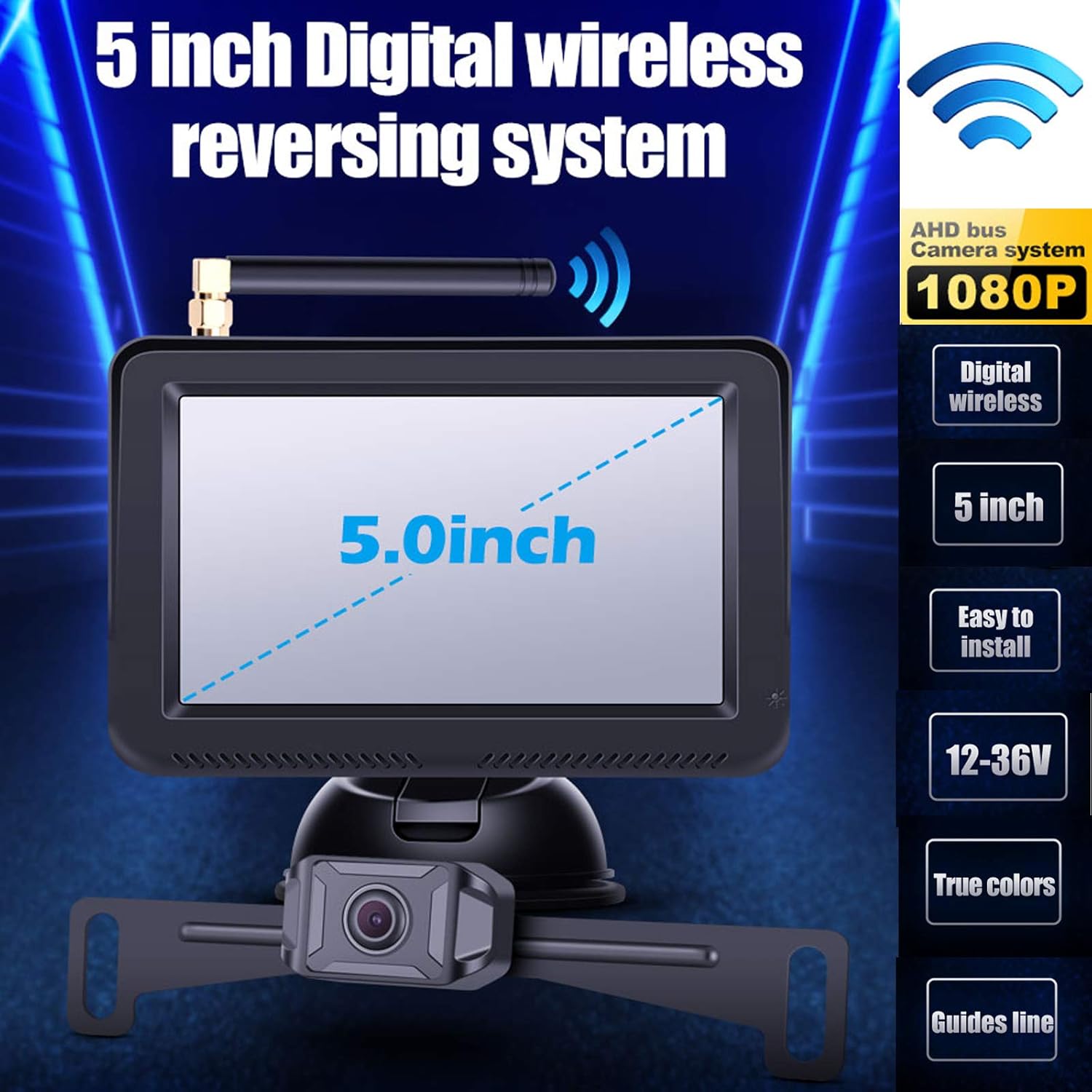 Regetek AHD 1080P Digital Wireless Backup Camera System 5