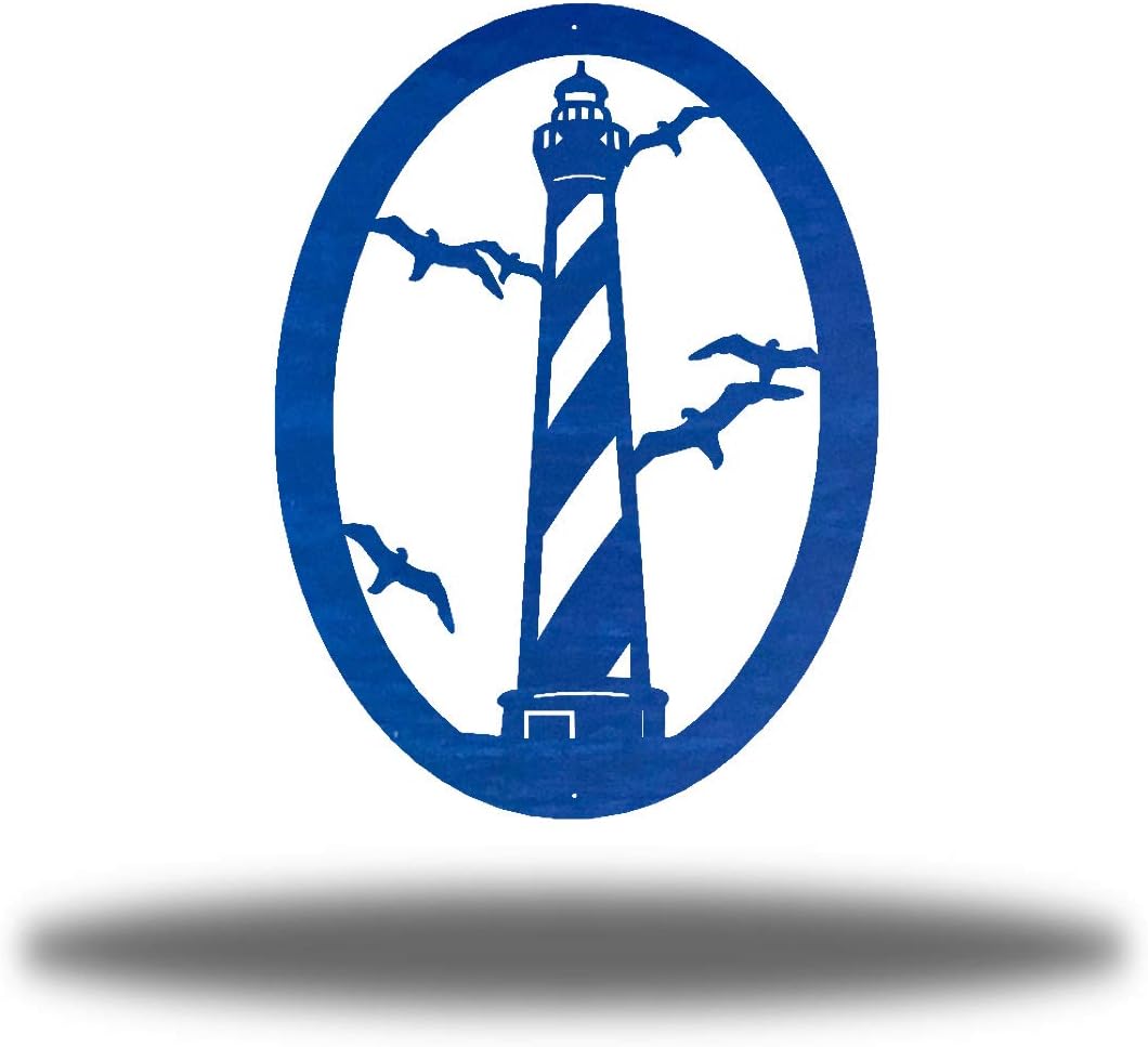Riverside Designs Coastal Lighthouse Ocean Beach Metal Art Steel Wall Decor (18