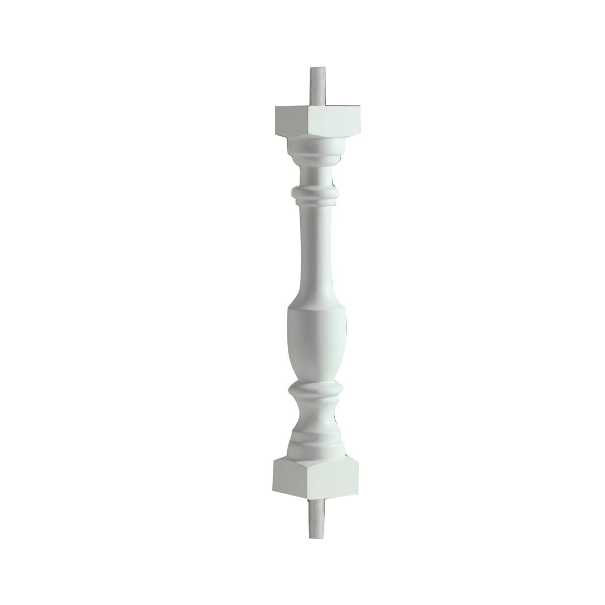 Fypon BAL4X24LN 3 1/2x22W x 24x22H Logan Baluster with 5 15/16x22 on Center Spacing for 4x22 Sphere Code