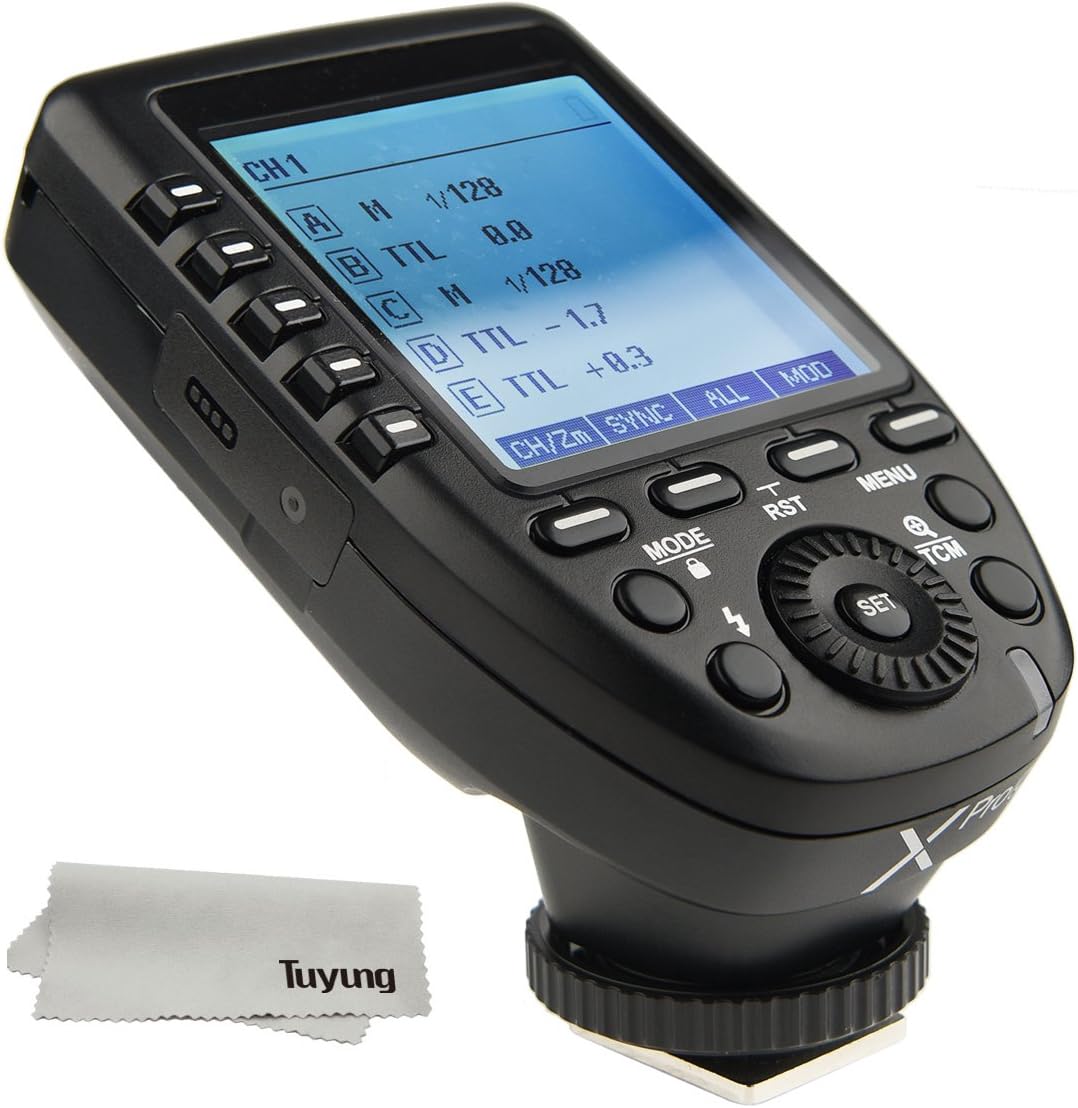 GODOX Xpro-O TTL II 2.4G Wireless Flash Trigger High Speed Sync 1/8000s X System High-Speed with Big LCD Screen Transmitter for Olympus Panasonic Cameras Pack of 2