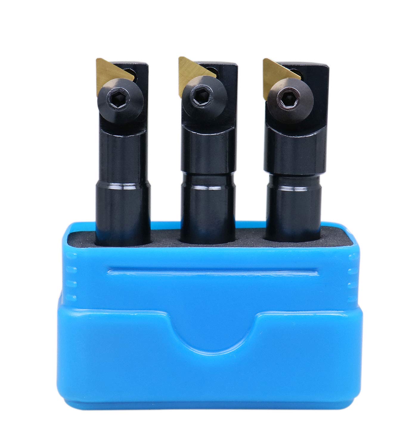 Accusize Industrial Tools 3 Pc Miniature Indexable End Mill Set, 1/2'' Shank, 0046-0510 Pack of 2