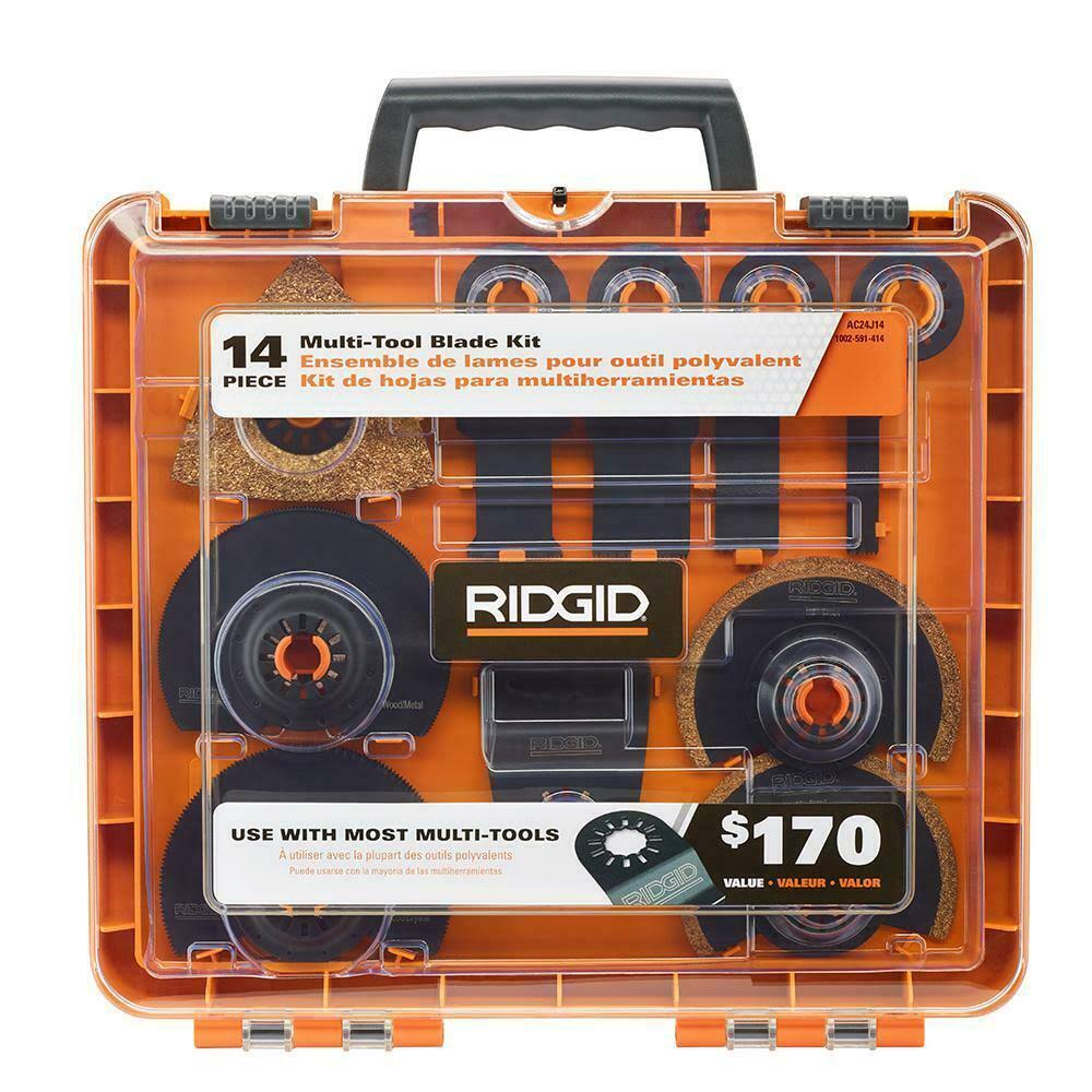 Ridgid JobMax Oscillating Multi-Tool Blade Accessory Kit (14-Piece)