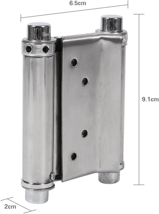 2PCS Double Action Sp Hinge 3 Inch with Screws for Cafe Door Swing Door Bar Counter Doors Free Gate