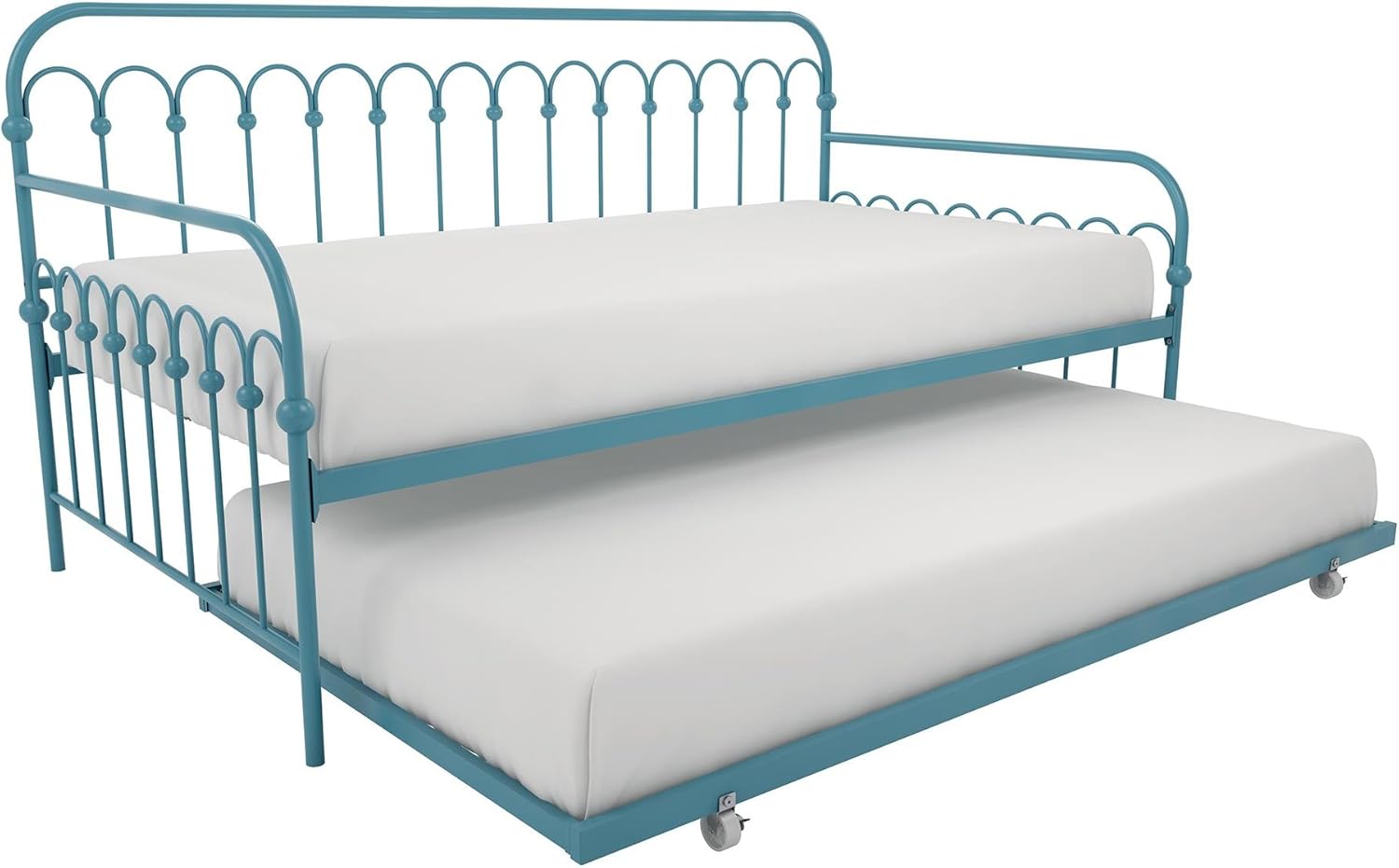 Novogratz Bright Pop Metal Bed, Adjustable Height for Underbed Storage (6.5