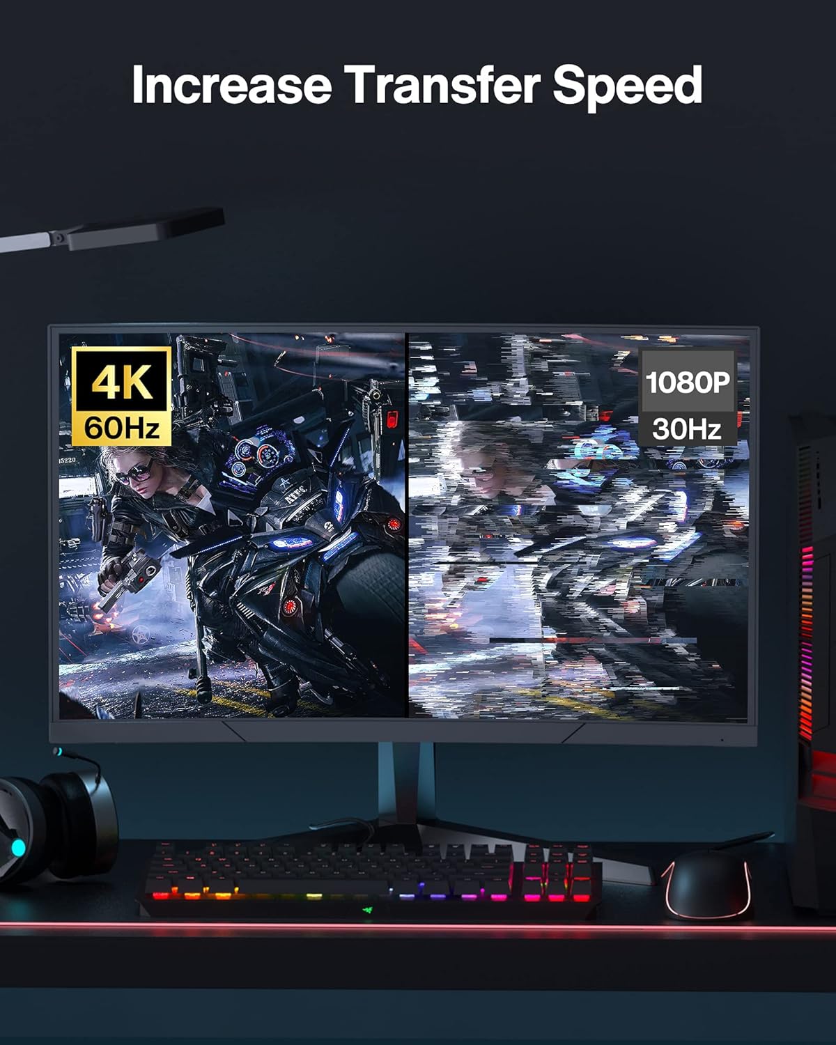 4K HDMI Cable 30ft, iVANKY 18Gbps High Speed HDMI 2.0 Cable, Supports 4K@60Hz, HDCP 2.2, 1080p, Ethernet, ARC, 3D, HDMI Cord for Gaming Monitor, PS4/PS3, PC Pack of 2