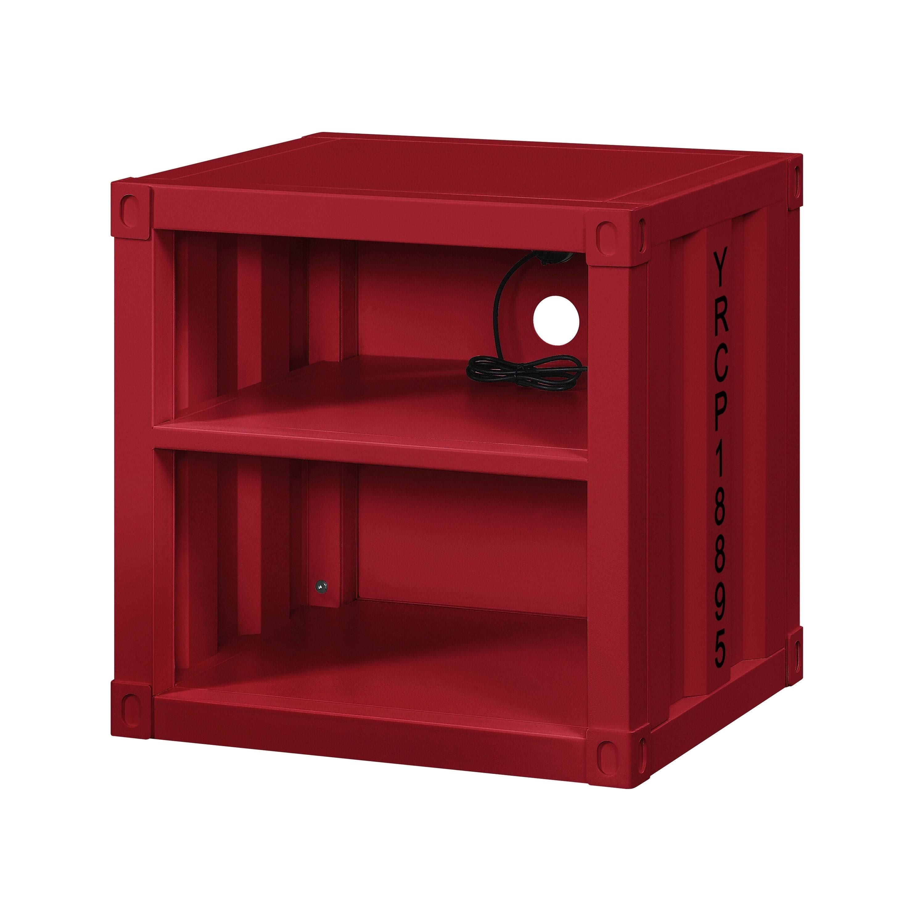 Acme Cargo Nightstand (usb), Red