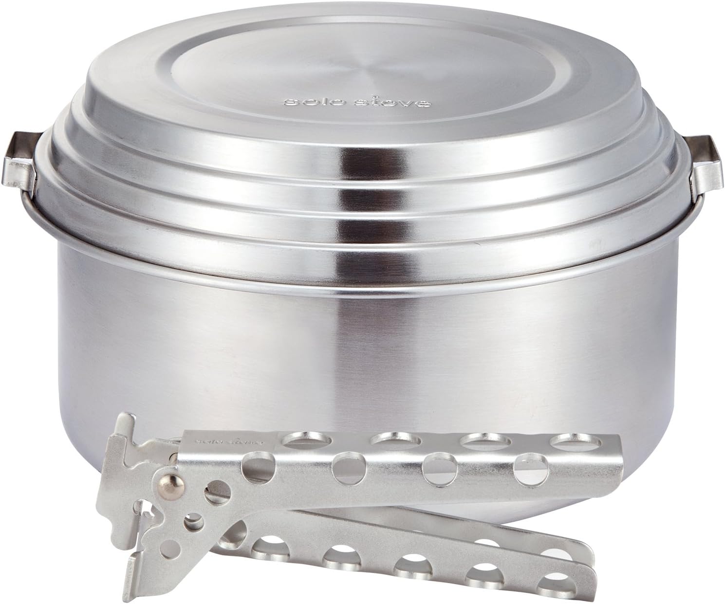 Solo Stove 3 Pot Set - Stainless Steel Camping Backpacking Cookware Kitchen Kit | Pot Gripper Included for Rocket Stove Camp Cooking