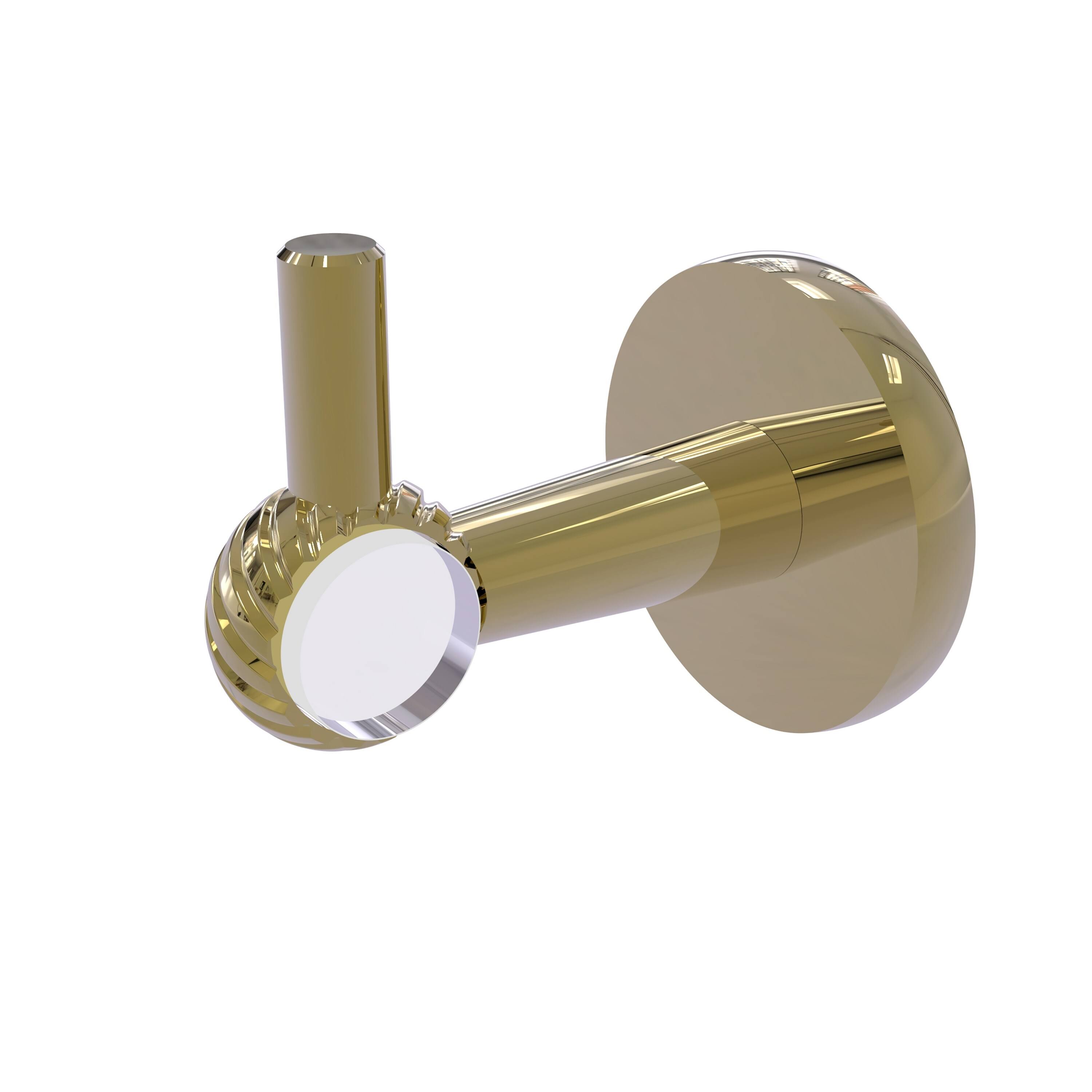 Allied Brass CV-20T-UNL Clearview Collection Robe Hook with Twisted Accents Unlacquered Brass