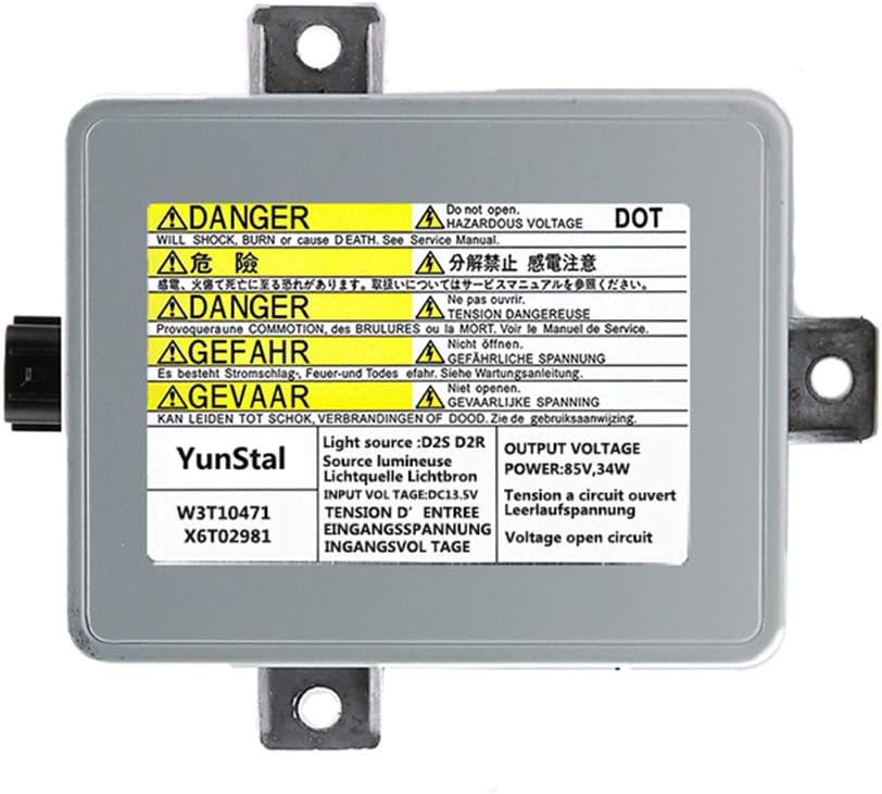 Xenon Headlight Ballast Control Unit Module with Fast Startup Safe Stability for 2002-2005 Acura TL 2004-2005 Acura TSX 2004-2006 Mazda 3 Replace W3T10471 X6T02981