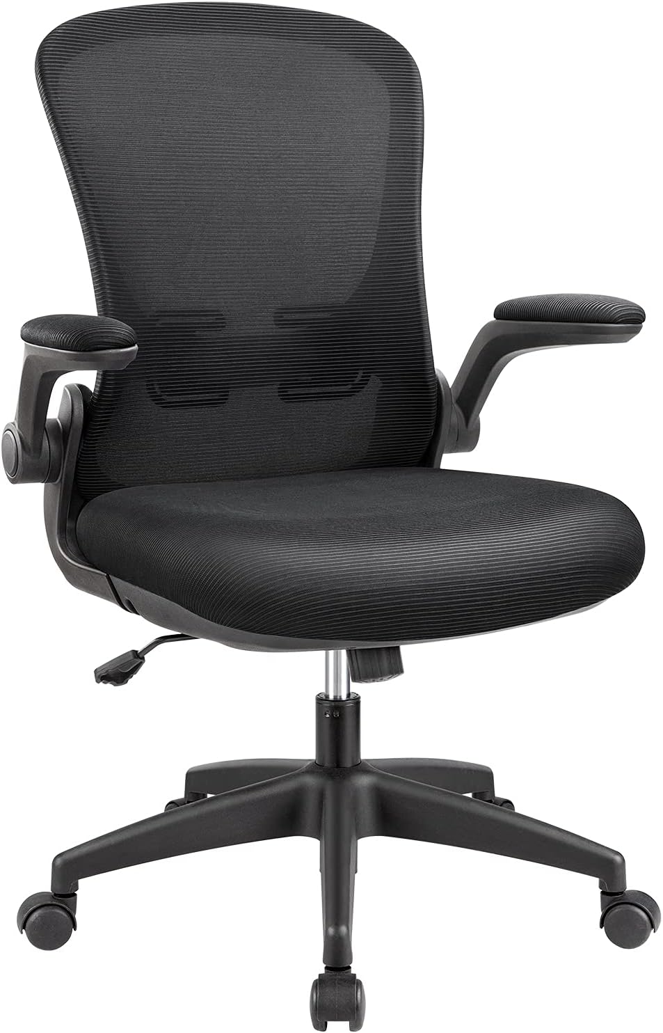 Furmax Office Chair Mesh Desk Chair with Adjustable Arms Ergonomic Computer Chair Rolling Chair with Back and Lumbar Support (Black)