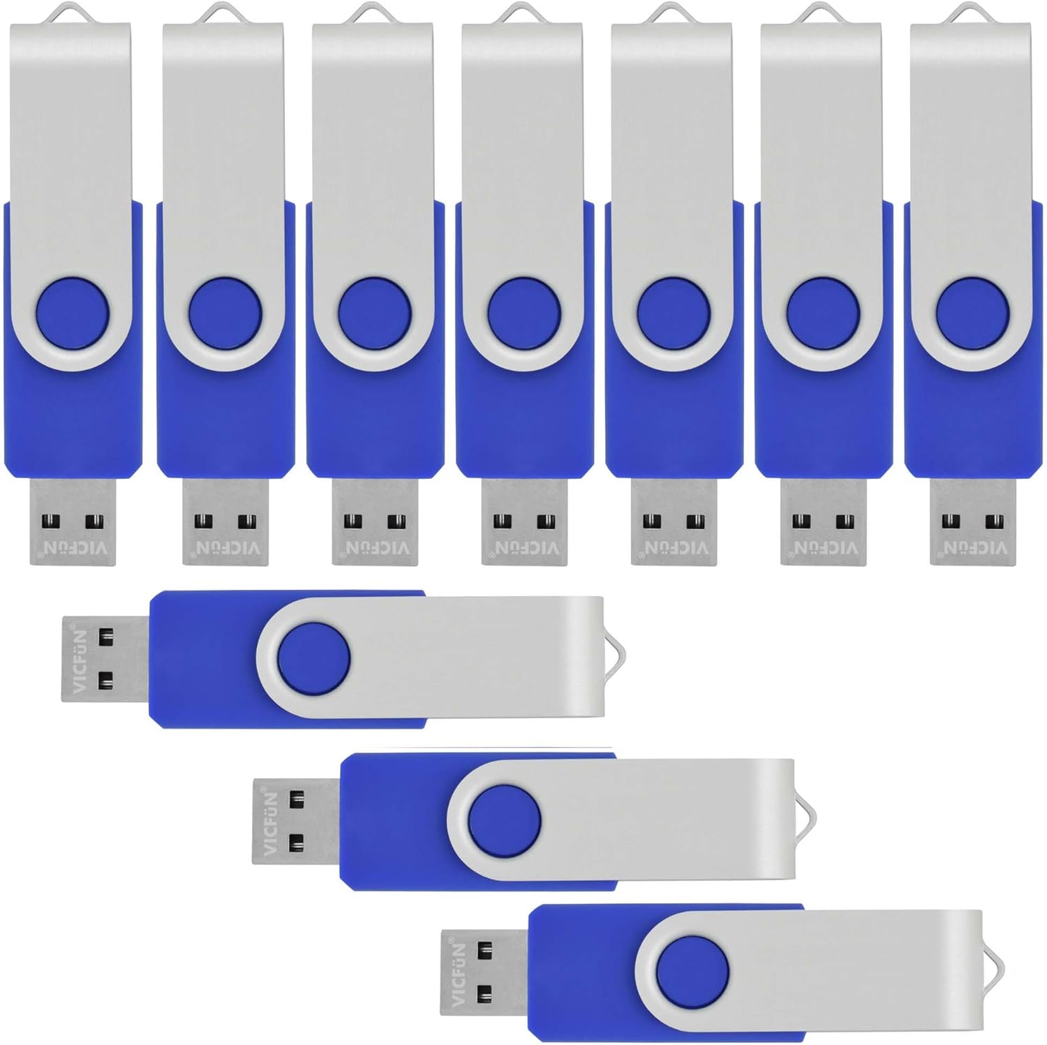 VICFUN 20 Pack 16GB USB Flash Drives Bulk 16GB Flash Drive 20 Pack USB2.0-Blue Pack of 2